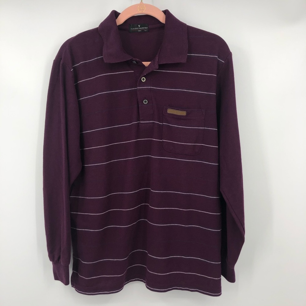 Claudio Valentino Paris Long Sleeve Polo Shirt